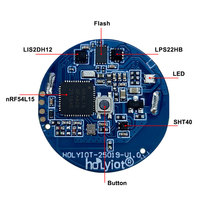 Bouton de panique Bluetooth IBeacon Eddystone AOA Tracker BLE 6.0 Dispositif Batterie longue durée Balise de proximité NRF54L15 Balise Bluetooth