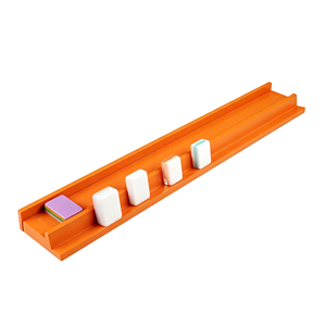 Jeu de Mahjong américain orange avec <span class=keywords><strong>4</strong></span> plateaux et pousseurs intégrés de 20 pouces (50 cm) de longueur, échantillon disponible avec finition des bords sécurisée - Product Image 1