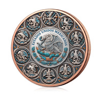 Réponse rapide - Pièce de monnaie en cuivre fin 999 de 5 oz, Libertad mexicaine, Victoire Ailée, pièce commémorative en cuivre colorée en capsule