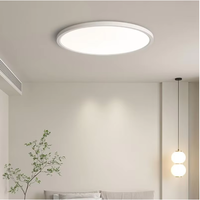 Plafonnier d'intérieur de style moderne pour bureau à domicile nouveau panneau LED rond monté en surface avec couvercle en acrylique et base en fer indice IP44
