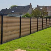 Grille galvanisée, clôture en treillis, Kit d'occultation, panneaux rigides en Lamelle pour 2.5m, cadre métallique mieux que la clôture en Pvc