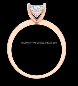Anillo de Compromiso de Diamante de Laboratorio Ovalado para Mujer, Anillo de Oro Blanco de 18K para Bodas, Fiestas y Aniversarios - Product Image 3