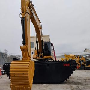 Excavadora Anfibia Original Caterpillar 349DL de Brazo Largo con Pontón Flotante para Pantanos en Venta - Product Image 3