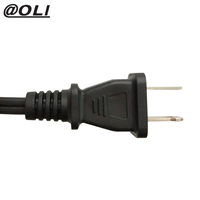 2-poliges flaches Stromkabel UL zum abisolier ten US-Stecker-Netz kabel für Laptop-DVD-Player-Gerät