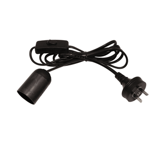 Douille E27 avec cordon d'alimentation 1,8 m 250 V H03VVH2-F 0,75 mm²/2C, conducteur en cuivre pur, gaine PVC pour prise d'éclairage informatique - Product Image 2