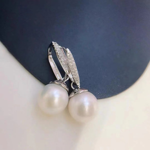 อุปกรณ์ทำเครื่องประดับเงินแท้ S925 สำหรับงาน DIY ประดับมุก ต่างหูเงินแฟชั่น พร้อมลูกปัดกลมขนาด 9-12 มม. และถาดเปล่า รุ่น 21739 - Product Image 2