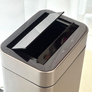 <span class=keywords><strong>Poubelle</strong></span> Intelligente Automatique en Acier Inoxydable de 60 L, à <span class=keywords><strong>Double</strong></span> Ouverture, Design avec Capteur, pour Usage Extérieur, 13 Gallons - Product Image 1