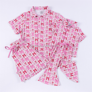 Nuovi 95% <span class=keywords><strong>di</strong></span> bambù <span class=keywords><strong>mamma</strong></span> e figlia abbigliamento da notte a bottone per bambini set <span class=keywords><strong>di</strong></span> pigiami per famiglie Boutique - Product Image 5