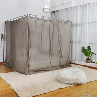 Moustiquaire de lit en fibre d'argent 100% avec protection RF et construction à mailles fines pour un sommeil confortable
