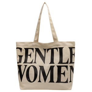 Sac de shopping en toile personnalisé de grande capacité, sac à main en toile imprimé avec logo de marque, sac fourre-tout en toile tendance pour femmes - Product Image 1