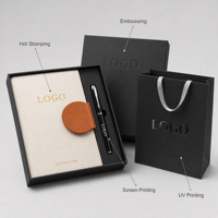 Coffret Cadeau Personnalisé 2027 Nouveau Carnet A5 pour Réunions Professionnelles avec Logo pour Entreprises et Cadeaux Haut de Gamme