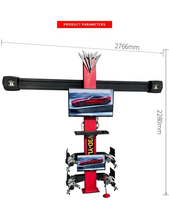 Máquina de Alineación de Ruedas 3D de 2 Pantallas para Taller, Actualización Gratuita del Sistema, Cámara Sony de 8MP, Impresora HP, Certificación CE, 12 Meses de Garantía