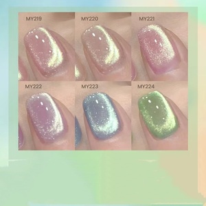 Gel UV Magnético Verde Gato con Purpurina Holográfica Semipermanente para Manicura Profesional en Salón de Uñas - Product Image 5