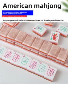 166pcs 30mm Mini American <b>Mahjong</b> <b>Set</b> 4 Layer Acrylic Crystal Colorful Transparent Tiles Lightweight Portable Travel Game <b>Set</b> - Product Image 6