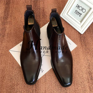 Zapatos de cuero de alta gama hechos a mano con punta en pico, de cuero genuino para hombre, con diseño de brocado tallado, zapatos Oxford formales de negocios. - Product Image 5