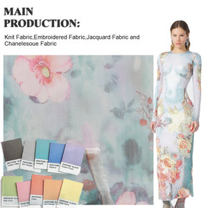 ผ้าชีฟองสำหรับเสื้อผ้าพิมพ์ลายดอกไม้ผ้าอัดพลีทผ้าโพลีเอสเตอร์47% เมทัลลิก53% - Product Image 1