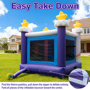 Château gonflable commercial <span class=keywords><strong>Lemon</strong></span> Bounce LM-009, château gonflable pour enfants en plein air, château gonflable arc-en-ciel étoile |   PVC durable - Product Image 5