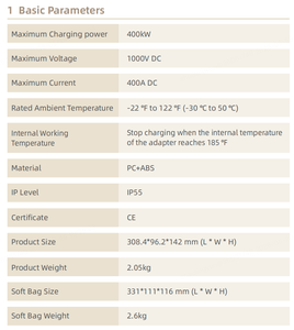 ขายส่งราคาถูกอแดปเตอร์ชาร์จไฟฟ้ากระแสตรงแบบเร็ว400A รุ่น CCS2เป็น GBT สำหรับรถยนต์ไฟฟ้ารองรับ BYD <span class=keywords><strong>Model</strong></span> 3 SU7 ID3 ID4 Zeekr <span class=keywords><strong>IX3</strong></span> Q6 Q4 EQE EQS Geely Avatr MG - Product Image 4