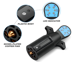 Ons Market Hot Selling <span class=keywords><strong>7</strong></span> <span class=keywords><strong>Way</strong></span> Circuit <span class=keywords><strong>Plug</strong></span> <span class=keywords><strong>Tester</strong></span> Signaallampje Testen <span class=keywords><strong>Trailer</strong></span> <span class=keywords><strong>Plug</strong></span> <span class=keywords><strong>Tester</strong></span> Met Rode Leds Voor Aanhangwagenverlichting - Product Image 4