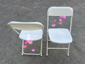 Silla plegable de polietileno Venta caliente Silla plegable de plástico blanco para eventos Fiesta Nueva Silla de boda de plástico - Product Image 5