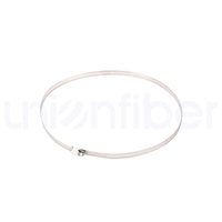Collier de serrage en acier inoxydable de type cale pour câble de descente FTTH, matériel d'installation aérienne CE