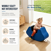 Fauteuil à bascule doux pour enfants avec logo personnalisé, stable et sûr, mobilier pour tout-petits avec broderie personnalisée pour les propriétaires de marques, OEM/ODM