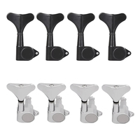 Guitar Black Silver Chrome Electric Bass Control Knobs 4pcs/suit Professional Musical Instrument Knob Factory Direct Sales