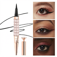 Eyeliner Liquide Tube Or Diamant Minéral, Vente Chaude, Application Fluide, Longue Tenue, Végétalien, Imperméable, Pour les Yeux, Marque Privée