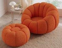 Fauteuil d'appoint de luxe en tissu de laine nordique pour salon, fauteuil inclinable relaxant