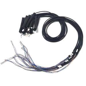 Câble spiralé 5x26AWG avec connecteur JST, <span class=keywords><strong>gaine</strong></span> en PU, fil flexible pour connexion de pont gauche/droit de la carte mère - Product Image 3