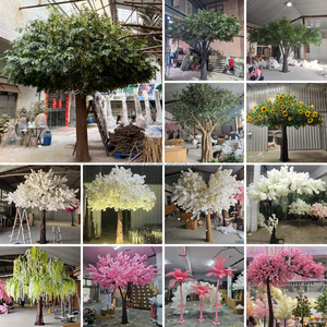 SMOOTH - Nueva Llegada, Árbol de Flores Artificiales de Color Naranja en Maceta, Decoración Floral para Bodas y Eventos, Centro de Mesa para Bodas - Product Image 6