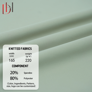 Chất Lượng Cao Thân Thiện Với Môi 220 GSM Đôi Phải Đối Mặt Với Polyester <span class=keywords><strong>Spandex</strong></span> Căng Yoga Quần Áo Vải Thoải Mái Và Thân Thiện Với Da - Product Image 3