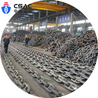Rantai Kabel Jangkar Mooring Lepas Pantai Tanpa Stud 34mm hingga 250mm dengan Sertifikat