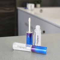 Offre Spéciale – Tube de brillant à lèvres transparent de 3,5 ml avec capuchon bleu dégradé – Flacon cosmétique en plastique pour emballage de maquillage et gloss à lèvres