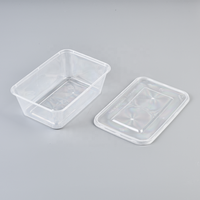 Conteneur alimentaire transparent écologique de 750 ml pour repas à emporter, boîte d'emballage alimentaire en plastique PP pour restaurant