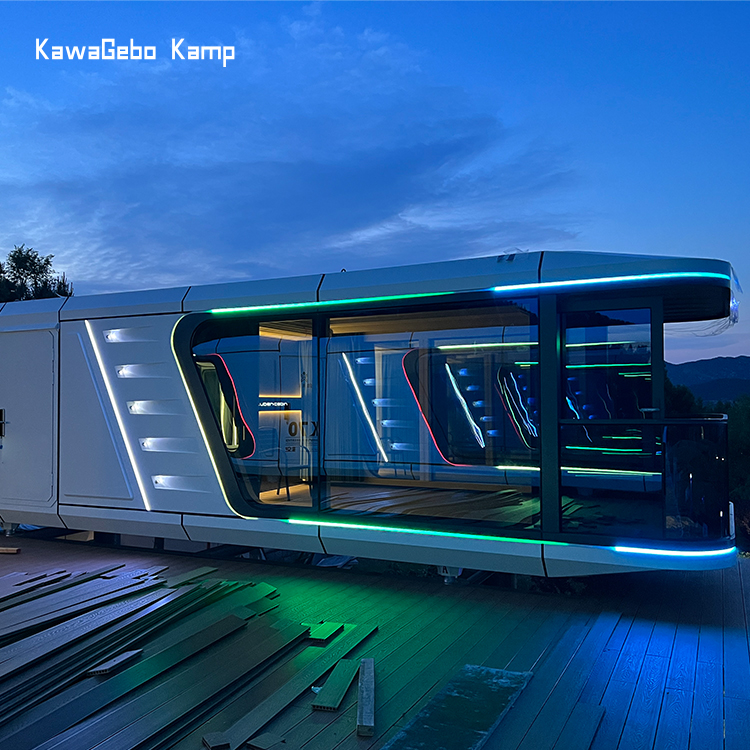 Kawagebo Kamp 11,5 М Открытый сборный меблированный современный коммерческий роскошный каркасный дом с 2 спальнями с кухней