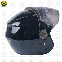 Nouveau casque rétro rebels XL demi-face rabattable avec visière miroir ABS design moderne vintage pour motos et cyclisme