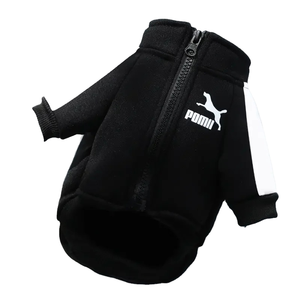 छोटे बड़े कुत्ते जिपर हिपस्टर हुडी अक्षर प्रिंट गर्म विधि, भालू कुत्ते बिल्ली के पालतू वस्त्र की आपूर्ति - Product Image 1