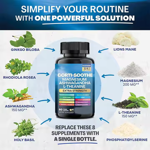 In Stock 60 Capsule Ashwagandha <span class=keywords><strong>L</strong></span>-teanina magnesio migliorare <span class=keywords><strong>l</strong></span>'<span class=keywords><strong>attenzione</strong></span> e lo stato emotivo dell'adulto - Product Image 3