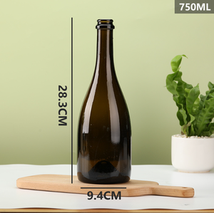 Chai Thủy Tinh Màu Rượu Sâm Banh Chai Rượu Thủy Tinh Rỗng Có Nút Chai Nắp Vương Miện 375/500/750/1500Ml Chai Rượu Thủy Tinh Logo Tùy Chỉnh Nhà Máy - Product Image 3