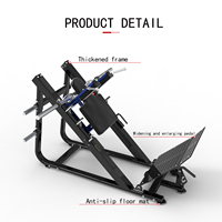 Machine d'exercice professionnelle de force, Multi Hack Squat à charge par plaques, pour l'entraînement de la force des jambes, équipement de gym