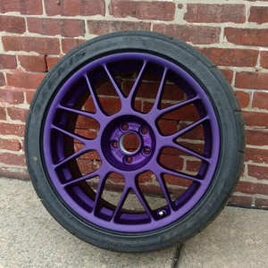 Juego de 2 Ruedas de Aleación de Aluminio Forjado Nuevas 5x114.3, Color Negro/Morado, para Boss 302 Mach 1 Gt350 Gt500 - Product Image 4