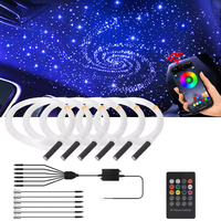 Lampe de plafond à fibres optiques LED RGB 5050 PCS-I06 Smart Music Follow Car Starry Sky Roof Light avec télécommande