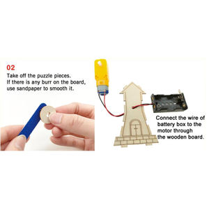 Offre Spéciale bricolage en bois physique école ensemble créatif électrique moulin à vent <span class=keywords><strong>maison</strong></span> EN71 certifié solaire jouet éducatif Science ingénierie - Product Image 3