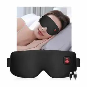 Adjustable Heated Cordless Electric Eye Mask with Warm Graphene Reusable for Relieving Dry Eyes and Puffiness