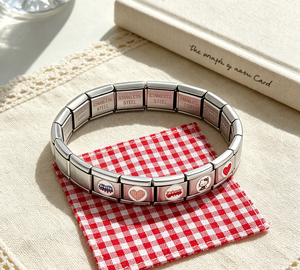 Italian <b>Charm</b> Bracelet & <b>Bangles</b> DIY Cute Fresh Funny Fashion Jewelry Stainless Steel Platinum Plated Trendy Unisex Gift Custom - Product Image 3