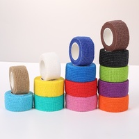 Bandage de compression sportif auto-adhésif élastique non tissé, directement de l'usine, 4,5 m, pour le soutien des poignets, des coudes, des mollets et des chevilles