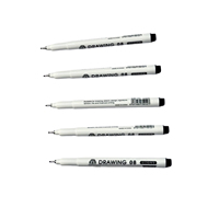 Ensemble de 8 stylos à dessin noirs imperméables, pour croquis, esquisses, détails, pointe fine, art