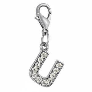 Ciondolo a forma di lettera U in cristallo con strass per la creazione di gioielli e progetti fai da te - Product Image 2