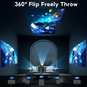 Projecteur Android <span class=keywords><strong>Google</strong></span> TV H1 OS Smart FHD 1080P 500 Ansi Mise au point manuelle 4K LCD LED Pico Haut-parleurs intégrés Home Cinéma - Product Image 2